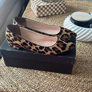 J. Crew Leopard Print Ballet Flats in Tan and Black